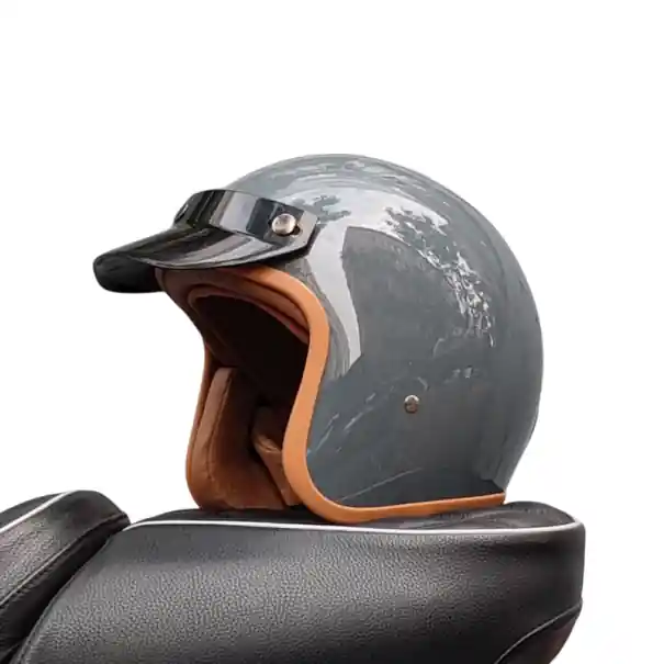 Casca de motocicleta retro din material ABS Casca eleganta cu inchidere de siguranta Design vintage Ventilatie Captuseala confortabila Echipament pentru motociclete Cumpărături sigure