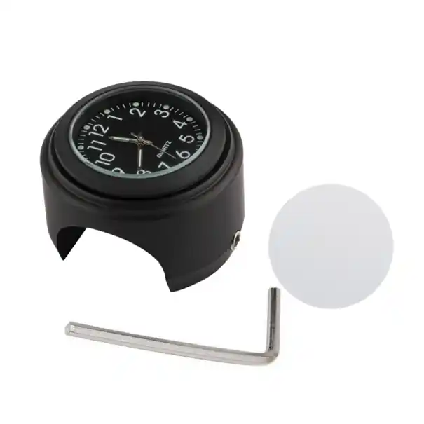 Ceas de motocicletă impermeabil cu cadran Accesorii ghidon 22-25 mm Ceas de motocicletă cu baterie Cheie și amortizor incluse Cumpără online