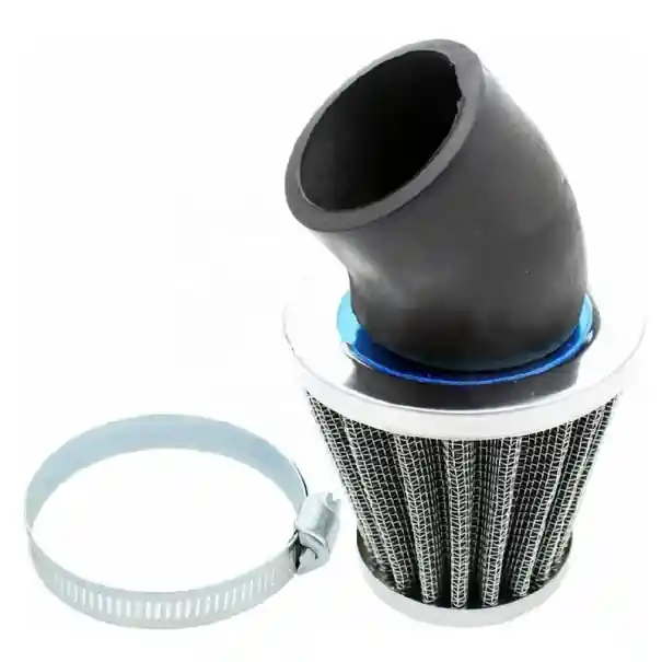 Retur ușor Filtru de aspirație pentru motocicletă 38 mm unghiul gâtului 45 de grade cu capac detașabil împotriva apei Filtru 6,5 x 7,5 cm Accesorii universale