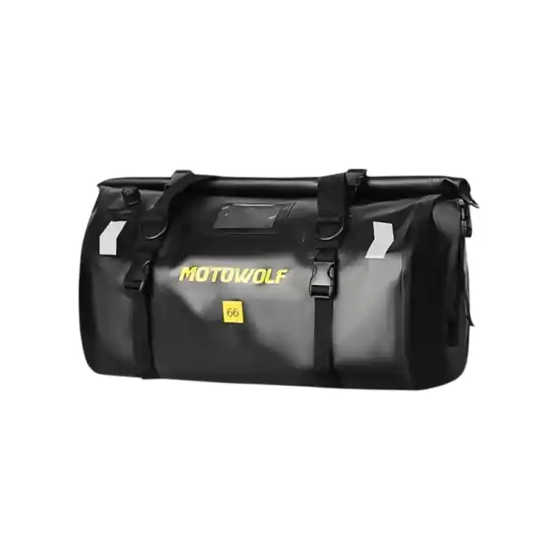 Vezi acum Geantă de motocicletă impermeabilă 66l IP68 58x55x26 cm, geantă impermeabilă tip roll-up, geantă de șa de călătorie, geantă de bagaje pentru motocicletă și activități în aer liber