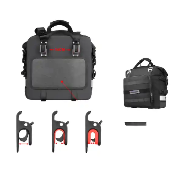Ofertă exclusivă Geantă laterală pentru motocicletă impermeabilă extensibilă 20–30 l 35 × 15 × 35 cm geantă universală sub șa pentru călătorii