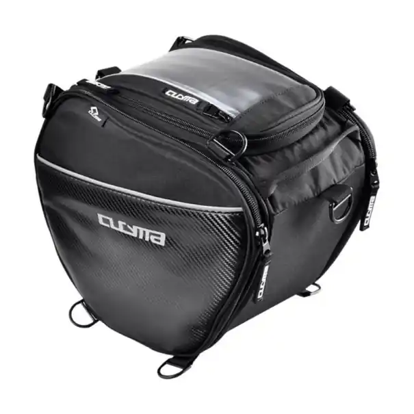 Reducere extra Geantă pentru motocicletă deasupra rezervorului 25 l 32 × 20 × 25 cm geantă de călătorie neagră pentru scuter și motocicletă pentru depozitarea bagajelor și echipamentului
