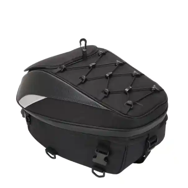 Geantă pentru motocicletă pentru scaunul din spate, impermeabilă, rucsac multifuncțional 30 × 17 × 43 cm, extensibil 30 × 30 × 43 cm, neagră pentru călătorii Calitate înaltă