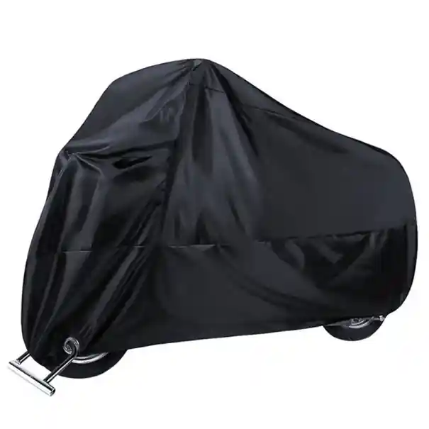 Plată sigură Husă neagră de exterior impermeabilă pentru motociclete Husă de protecție împotriva ploii, prafului și radiațiilor UV 230 x 95 x 125 cm Husă de exterior durabilă
