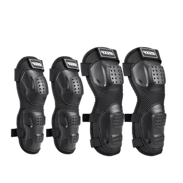 Plată securizată Chránițe universale pentru genunchi cu ventilație Motocross Enduro Ciclism Inline Ochelari de protecție cu curele ajustabile Plastic rezistent și umplutură moale