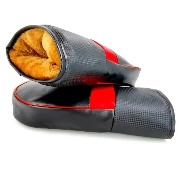 Ofertă limitată Husă ghidon motocicletă, mănuși de ghidon rezistente la vânt de iarnă, 32x27x17 cm, flanel PU, perlă, bumbac, accesorii de protecție reflectorizante