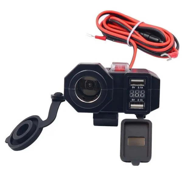Încărcător dual cu priză pentru motocicletă Lichidare de stoc