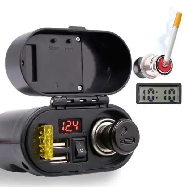 Încărcător dual pentru motocicletă USB A2298 Noutate