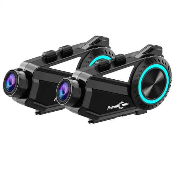 Plată securizată Interfon Bluetooth pentru cască cu cameră 1440p 2 buc. Căști fără fir pentru cască pentru motociclete, fără mâini, fără fir