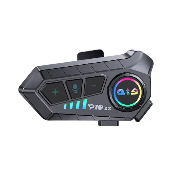 Ofertă specială Interfon Bluetooth pentru motocicletă P10X cu microfon discret, rază de acțiune de până la 1000 m, autonomie baterie 30 h, IPX6, indicator LED de anulare a zgomotului, pentru căști integrale