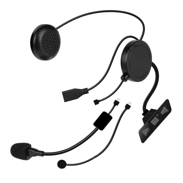Interfon Bluetooth pentru motocicletă SK-32W cu microfon 2 în 1, Bluetooth 5.2, autonomie baterie 35 h, control vocal, conexiune la 2 dispozitive, recepție automată Ultima șansă