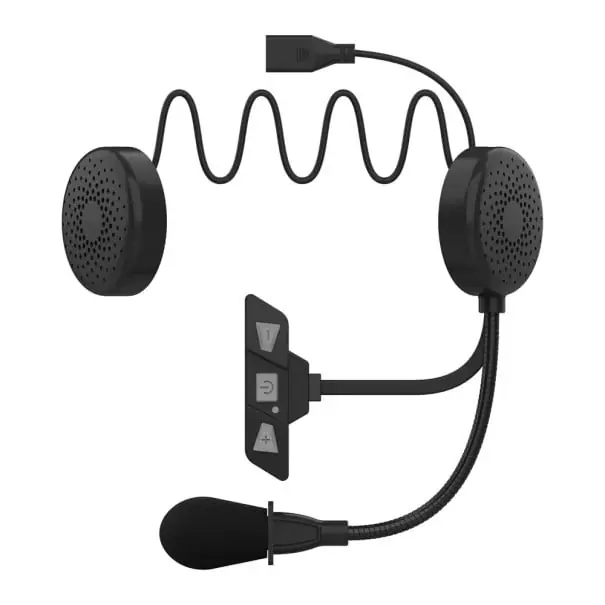 Interfon Bluetooth pentru motocicletă SK-32W cu microfon fix Bluetooth 5.2, autonomie a bateriei de 35 h, răspuns automat la apeluri, control vocal Preferatul clienților