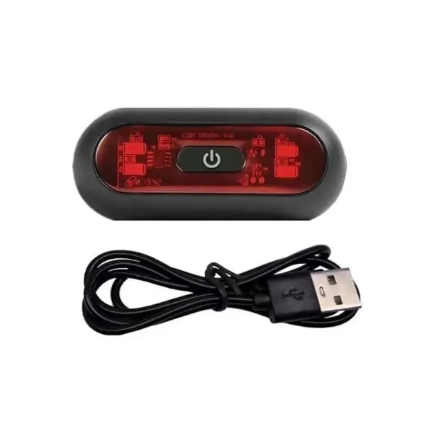 Preț redus Lumină de avertizare LED pentru cască de motocicletă 8,8 x 3,7 cm, lumină de siguranță impermeabilă pentru bicicletă, semnal luminos