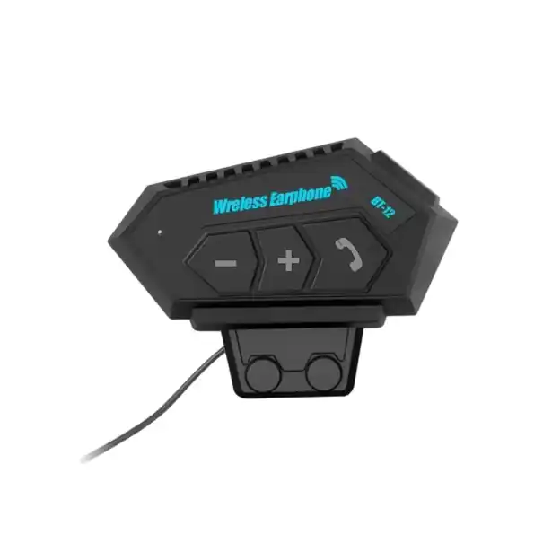 Cel mai vândut Interfon pentru motocicletă BT12 cu microfon moale, Bluetooth 5.0, IP67, 15h, răspuns automat la apeluri muzicale pentru căști integrale