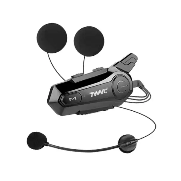 Transport gratuit Interfon pentru motocicletă E1 cu microfon fix, rezistent la apă IPX6, Bluetooth 5.0, autonomie baterie 12 ore, rază de acțiune 1000 m, potrivit pentru căști open-face