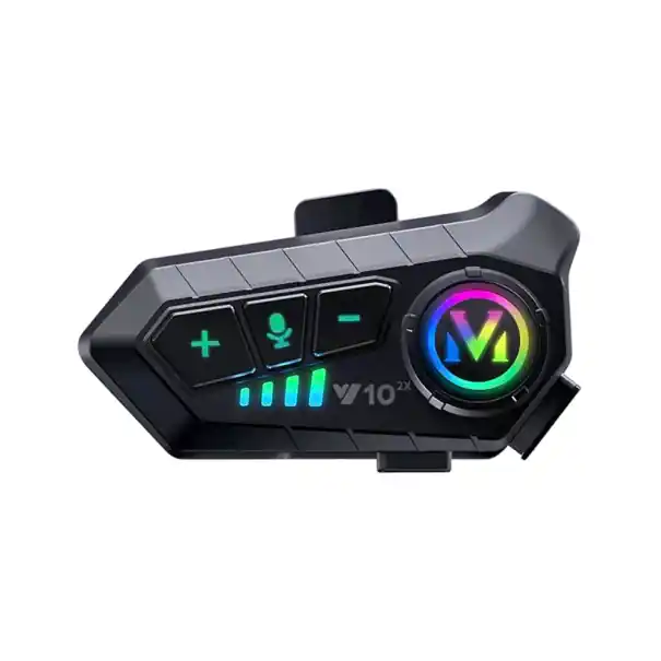 Ultima șansă Interfon pentru motocicletă Y10 cu microfon discret, Bluetooth 5.3, IPX6, autonomie baterie de până la 72 h, comunicare 300 m, conexiune vocală pentru 2 telefoane