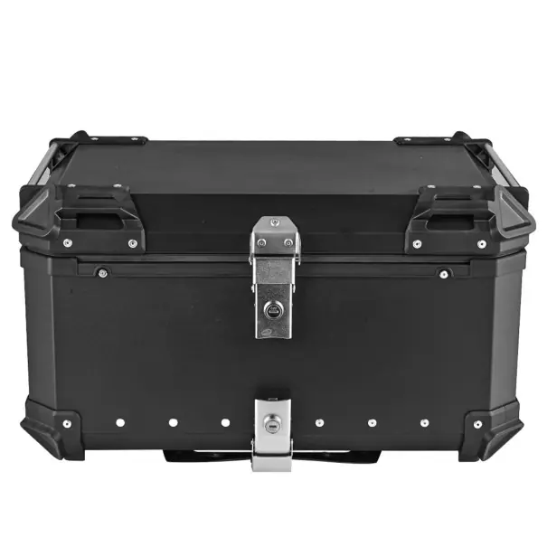 Ofertă exclusivă Kufăr pentru motocicletă 65L, cutie de depozitare ABS, 34 × 59 × 42 cm, kufăr posterior cu prindere rapidă pentru motocicletă cu chei