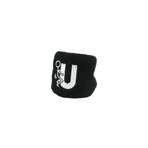 Calitate înaltă Năclu universal din bumbac pentru rezervorul de lichid de frână al motocicletei 7x7 cm negru cu reprezentarea literei U
