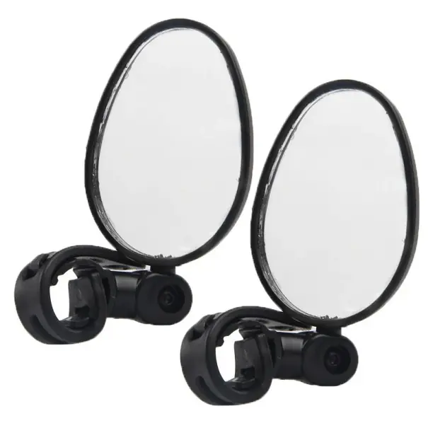 Reduceri Oglinzi ovale pentru bicicletă, 2 buc., negre, montare separată pe ghidon, structură rotativă 15–35 mm, 5x7 cm