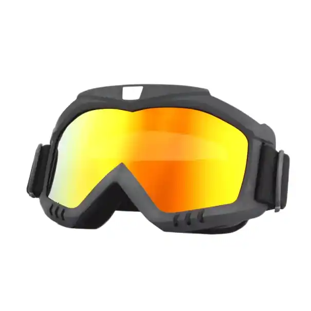Cumpărături sigure Ochelari de protecție motocross 19 x 10 cm, rezistente la vânt, praf, din sticlă galbenă, ramă TPU, ochelari de protecție pentru motocicletă, MTB, schi, snowboard, sport