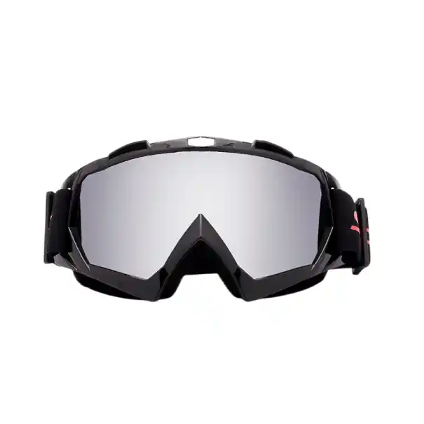 Cumpără acum Ochelari de protecție pentru motocicletă negri cu lentile argintii, ochelari eleganți antivânt, ochelari de protecție anti-praf pentru motocicletă, accesorii retro pentru motociclete