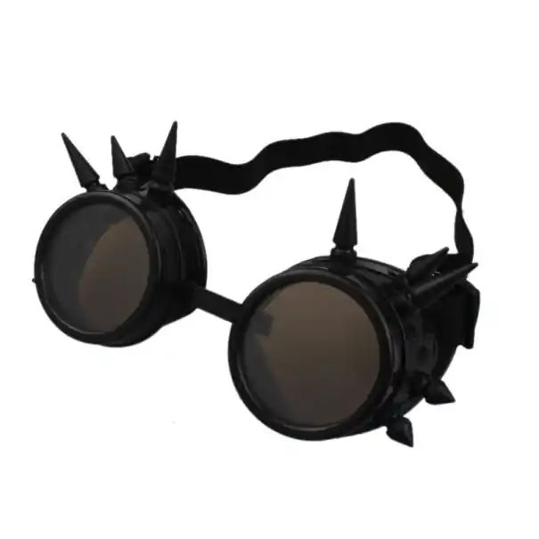 Ieftin Ochelari de protecție pentru motocicletă Steampunk cu nituri metalice. Ochelari de protecție retro pentru motocicletă. Accesoriu elegant cu curea reglabilă și ramă durabilă.