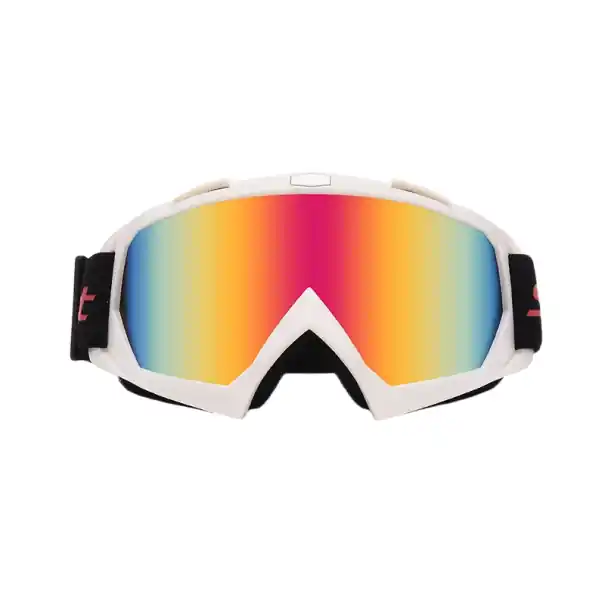 Livrare rapidă Ochelari de protecție pentru motociclete albi cu sticlă colorată Ochelari de protecție pentru motociclete antipraf Lentile transparente și colorate Ochelari pentru condus și curse