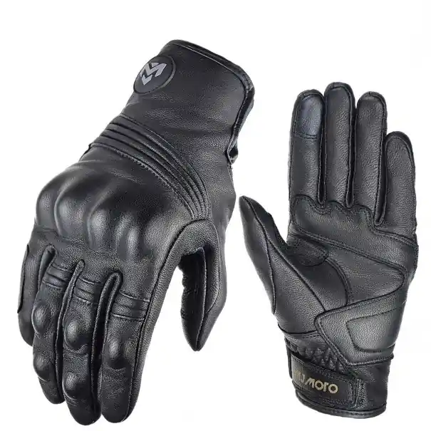 Disponibil imediat Mănuși de motocicletă din piele naturală retro pentru bărbați, mănuși de vară respirabile din piele pentru motocicletă, accesorii motocross