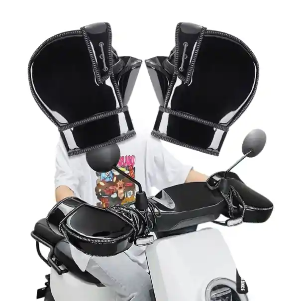 Livrare expres Mânuși de motocicletă rezistente pentru ghidon 25,5 x 25 x 7,5 cm Nepătrundibile și rezistente la vânt, mânuși negre pentru motocicletă