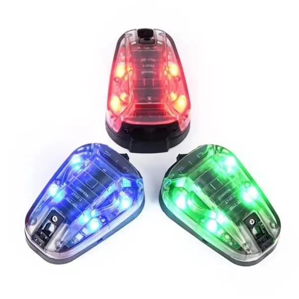 Vezi acum Lumină tactică pentru cască 8,38 x 5,58 x 3,04 cm, lumină de noapte cu infraroșu intermitent, Ladybug BOOIU, semnal luminos pentru camping și vânătoare
