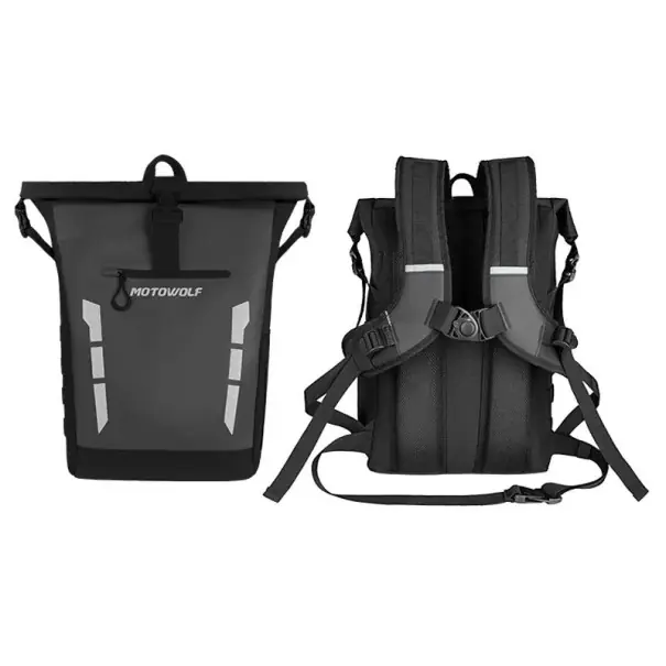 Rucsac motocyclist impermeabil reflexiv 20 l 29 × 59 × 16 cm geantă de mare capacitate pentru motocicletă pentru călătorii și utilizare zilnică Plată securizată