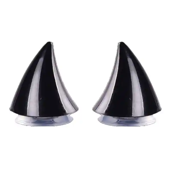 Reducere de preț Set de 2 coarne de cască din silicon, decorațiuni drăguțe cu ventuză, accesorii detașabile pentru cască off-road, decorațiuni unisex fără daune