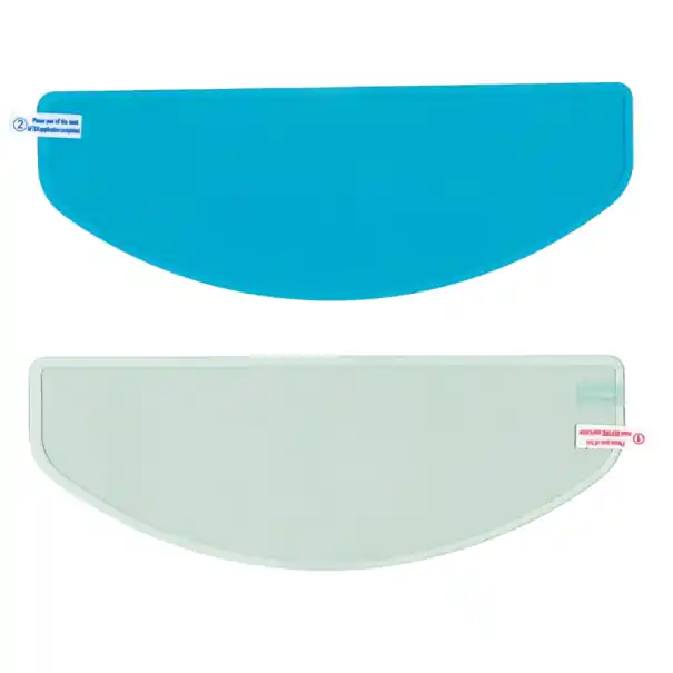 Discount Set de 2 folii pentru cască 25x9 cm folie transparentă împotriva ploii și a ceții autocolante de siguranță pentru motociclete protecție de lungă durată unisex