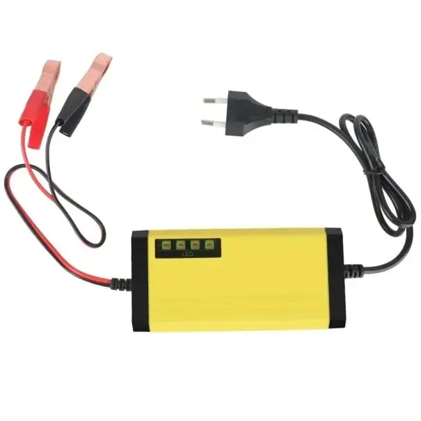 Vezi acum Încărcător auto pentru baterii 12 V 2 A Încărcător inteligent cu puls pentru reparare cu display pentru acumulatori cu plumb, AGM, GEL și VRLA priză EU