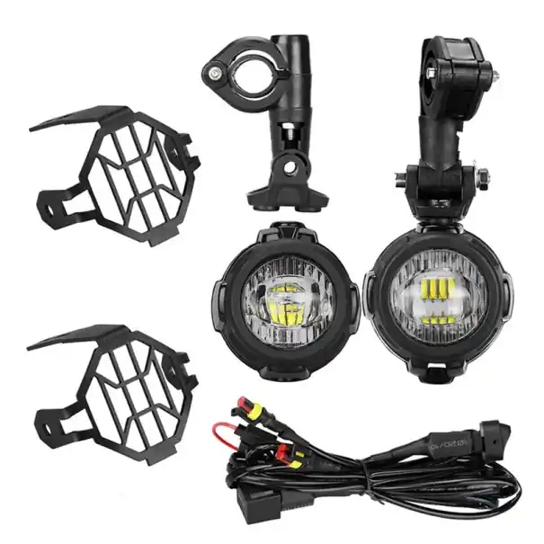 Set de 2 proiectoare de ceață LED 40W 6000K cu releu și carcase IP67 DC10–30V pentru faruri de motocicletă BMW K1600 R1200G Durată de viață 30.000 h Ultima șansă