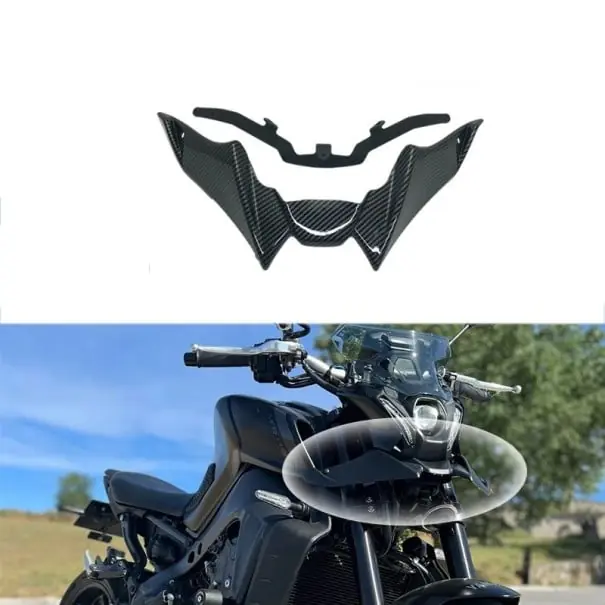 Reduceri Spoiler frontal extensie aripă pentru Yamaha MT-09 SP 2021-2023 capac de protecție din plastic ABS aspect carbon