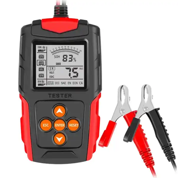 Tester 12V 24V pentru autobaterii cu ecran LCD Tester digital portabil pentru verificarea tensiunii și capacității bateriilor de start ale vehiculelor Reduceri