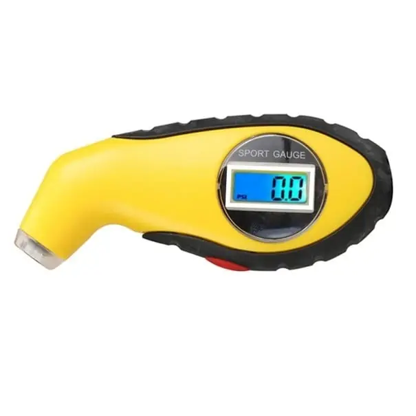 Retur ușor Manometru electronic pentru presiunea anvelopelor, manometru digital cu afișaj LCD, pentru tester auto și motocicletă, 5-100 PSI, 0,35-7 bar
