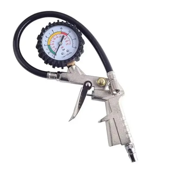 Retur ușor Manometru multifuncțional pentru anvelope, manometru rezistent pentru mașini, motociclete, SUV-uri și compresoare de aer, umflator