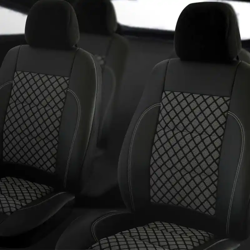 Vezi acum Huse scaune auto compatibile AUDI A3 (8L) 1996-2003 - Exclusive Leather Premium - Culoare: negru + gri