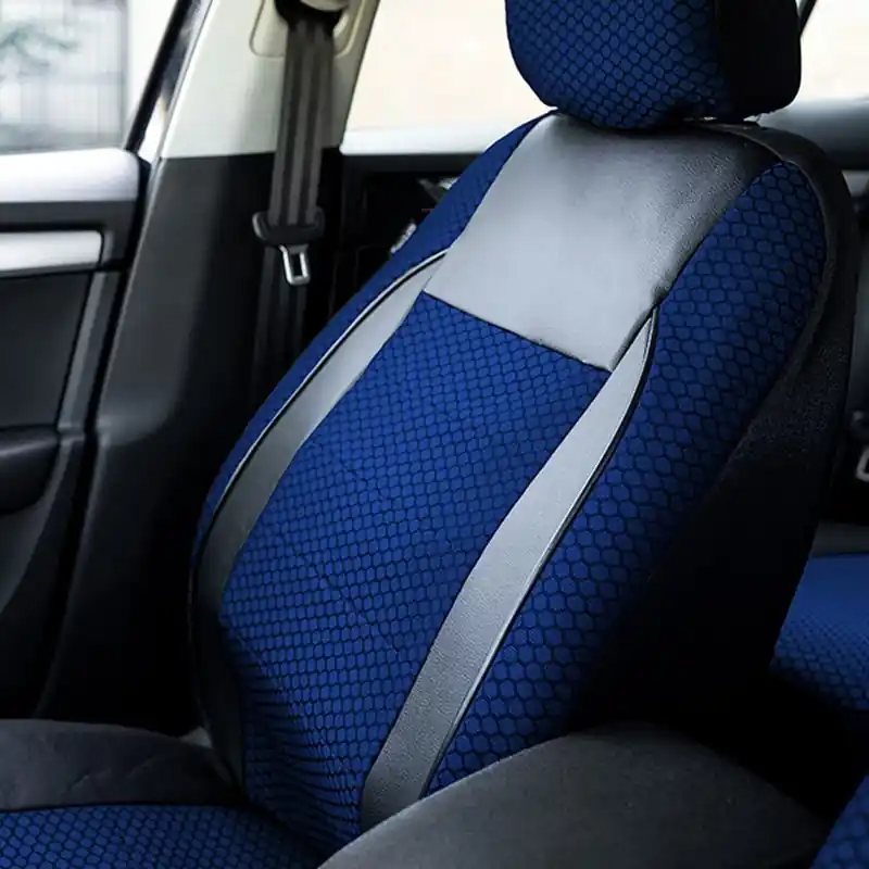 Vezi acum Huse scaune auto compatibile BMW Seria 1 E87 2004-2011 - Elegance - Culoare: negru + albastru