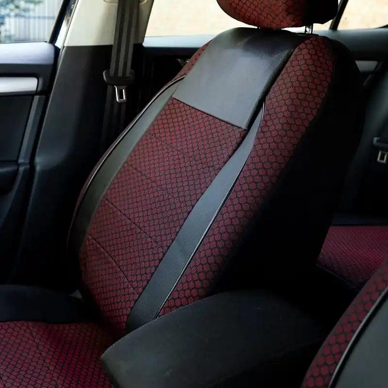 Retur gratuit Huse scaune auto compatibile CHEVROLET Aveo I (T200/T250) 2002-2012 - Elegance - Culoare: negru + rosu