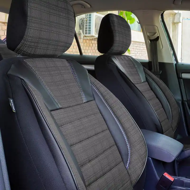 Reducere specială Huse scaune auto compatibile FORD Focus I 1998-2005 - Luxury - Culoare: negru + gri