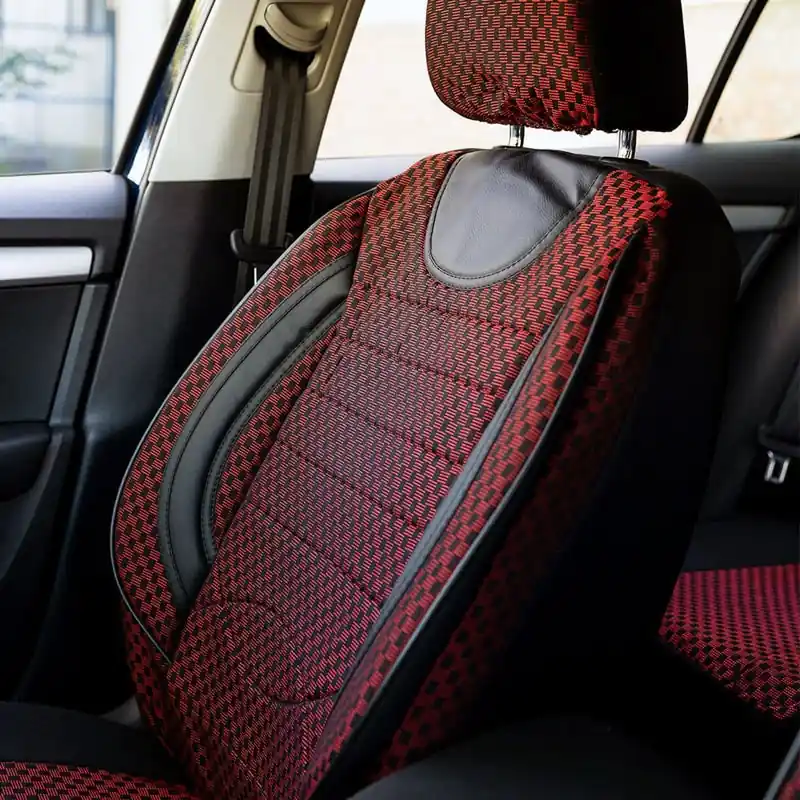 Bestseller Huse scaune auto compatibile FORD Focus II 2004-2010 - City - Culoare: negru + rosu