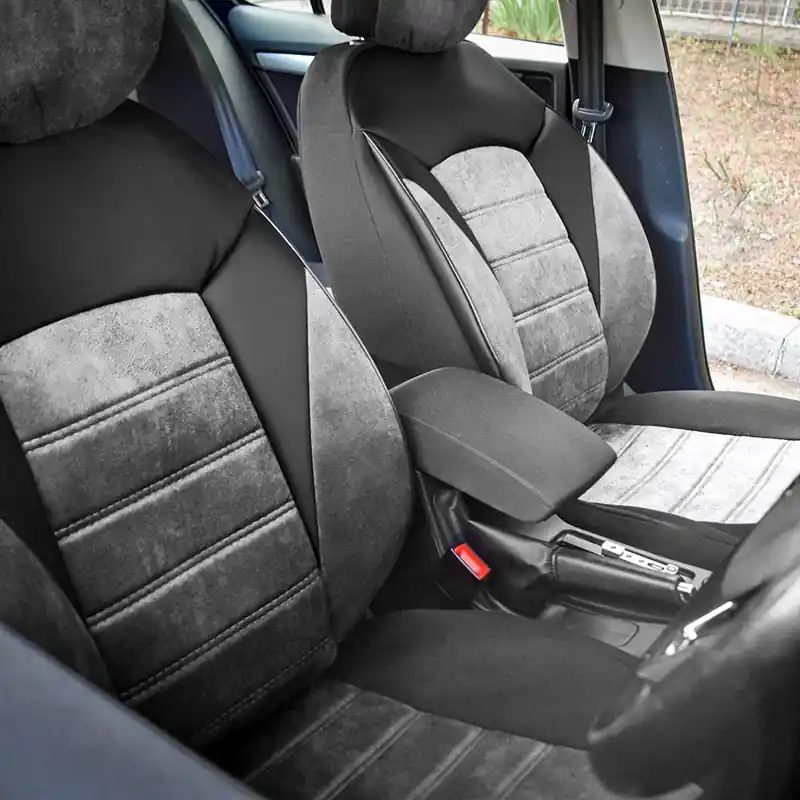 Reduceri Huse scaune auto compatibile FORD Kuga I 2008-2012 - Diamond - Culoare: negru + gri