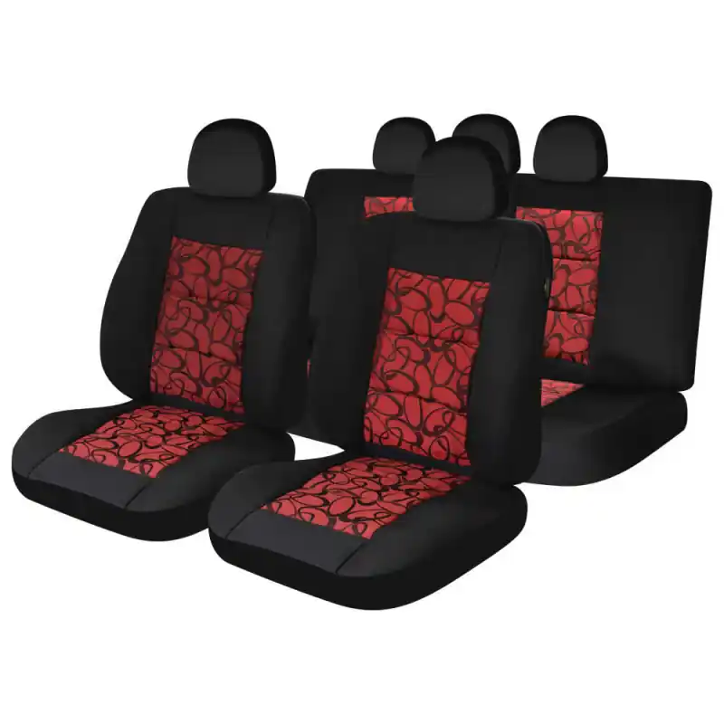 Vezi acum Huse scaune auto compatibile SEAT Cordoba II 2002-2010 - Premium Lux - Culoare: negru + rosu