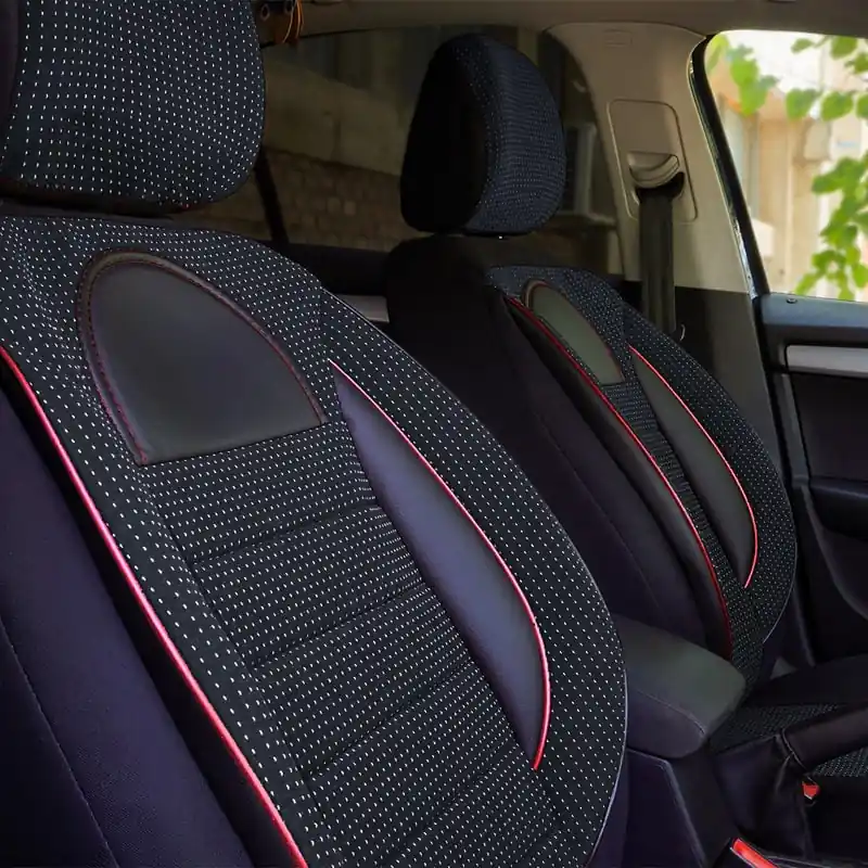 Super ofertă Huse scaune auto compatibile SEAT Ibiza III 2002-2008 - Racing - Culoare: negru + rosu