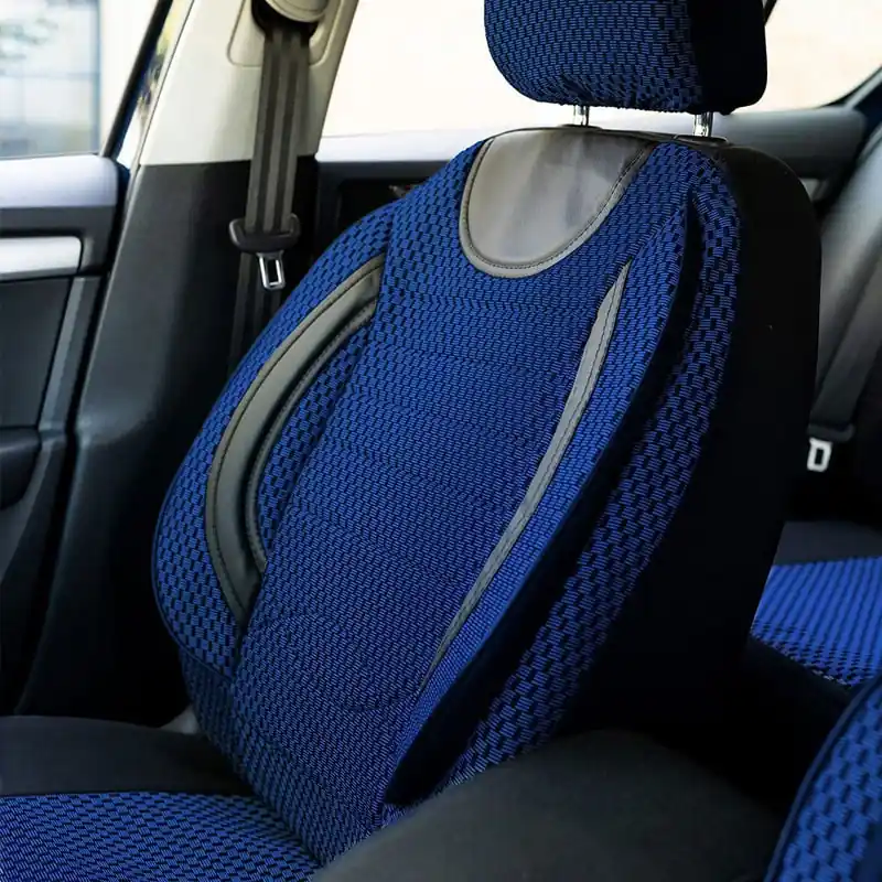 Bestseller Huse scaune auto compatibile SKODA Superb II 2008-2015 - City - Culoare: negru + albastru
