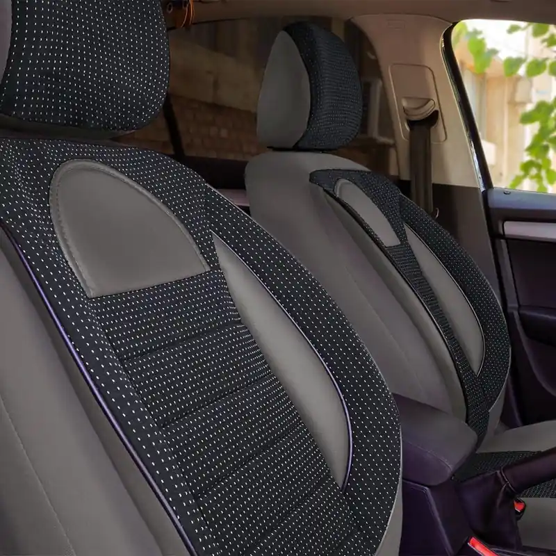 Huse scaune auto compatibile SUZUKI Grand Vitara I 1999-2005 (5 usi) - Racing - Culoare: negru + gri Plată securizată