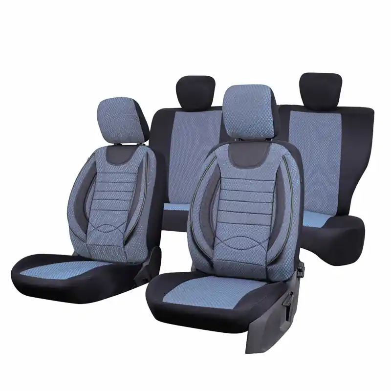 Bestseller Huse scaune auto compatibile SUZUKI Vitara IV 2015-prezent (5 usi) - City - Culoare: negru + albastru